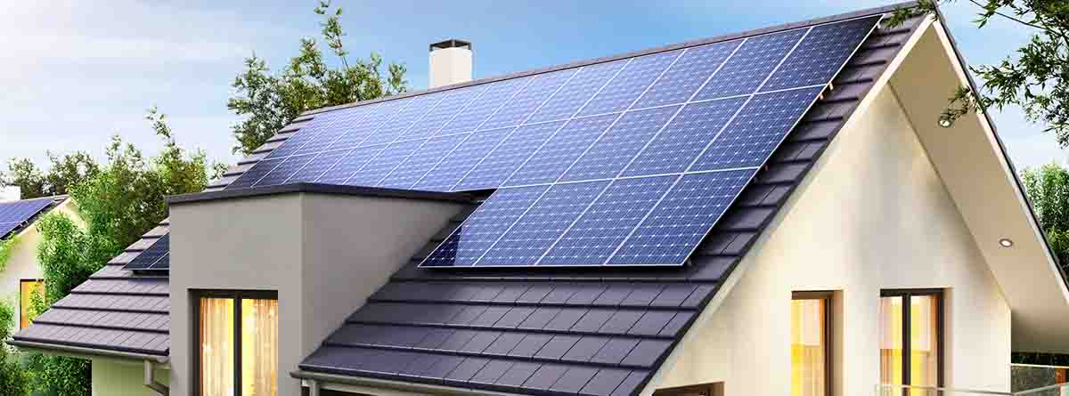 Tejas solares en una vivienda unifamiliar